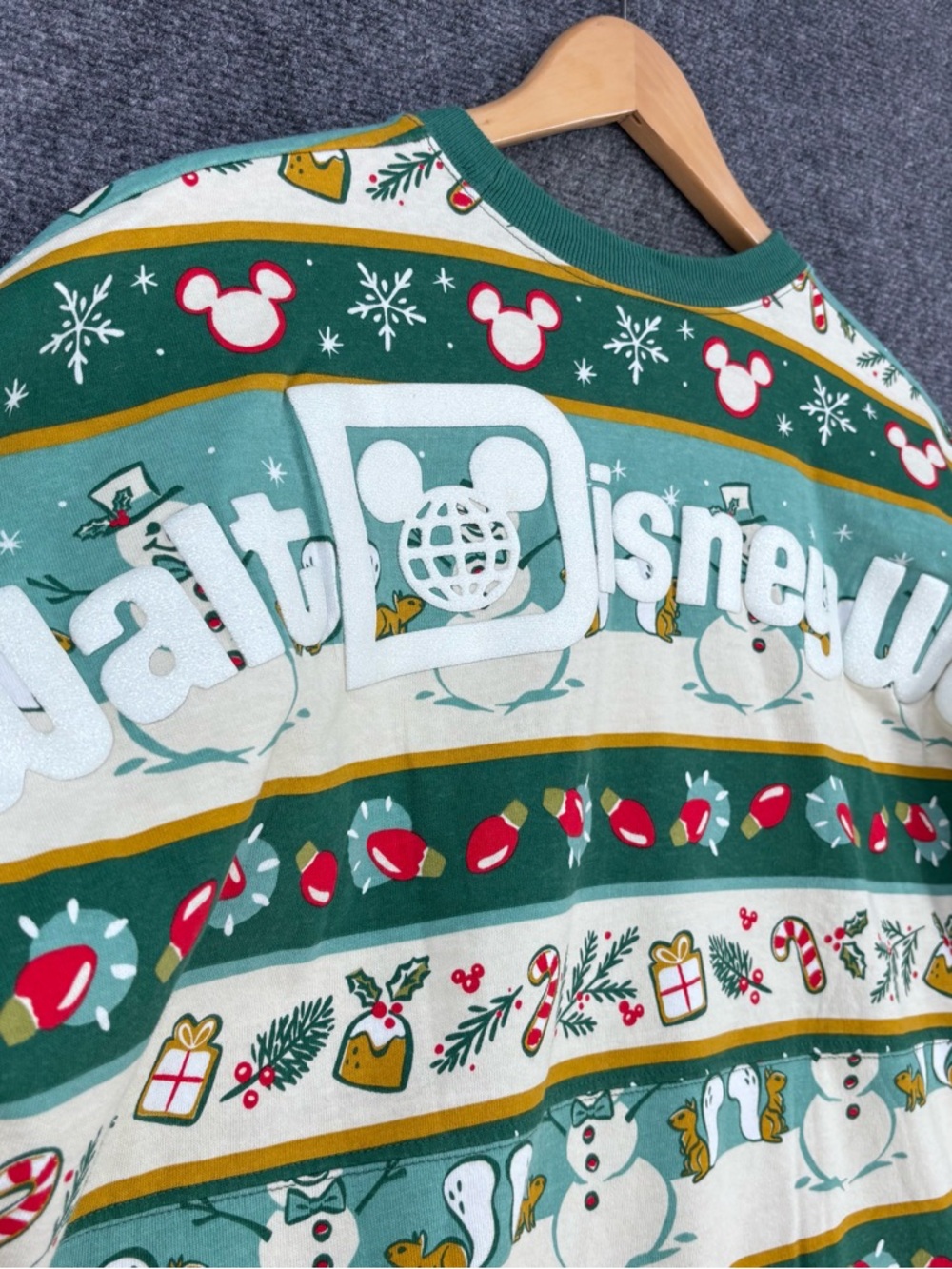 Disney 2022 Mickey Mouse Christmas Spirit Jersey Holiday Festive Women’s XL - Picture 8 of 11